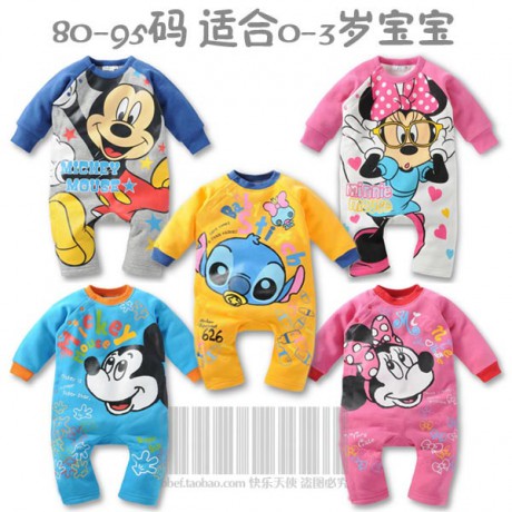 Sale-New-autumn-and-winter-baby-clothes-mickey-minnie-mouse-stitch-fashion-jumpsuit-romper-romper